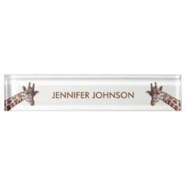 キリンポートレートパーソナライズされた名 デスクネームプレート