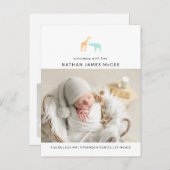 キリンモダンゾウ写真誕生 案内ポストカード (正面/裏面)