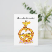 キリン一家 – 我々は一緒にいる! ポストカード (スタンド正面)