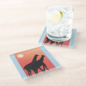 キリン付きガラスコアスターデザイン ガラスコースター (アングル)