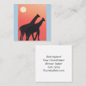 キリン付き名刺デザイン スクエア名刺 (正面/裏面)