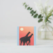 キリン付き名刺デザイン スクエア名刺 (スタンド正面)