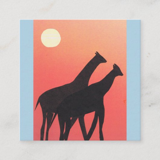 キリン付き名刺デザイン スクエア名刺 (正面)