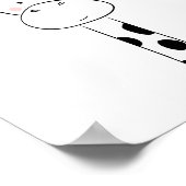 キリン保育園プリント モダンな動物園の黒と白 ポスター (角)