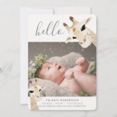 キリン写真コラージュ誕生のお知らせ 招待状 (正面)