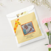 キリン写真少年1歳の誕生日招待状 フェイバーバッグ (封をした状態)