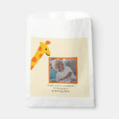 キリン写真少年1歳の誕生日招待状 フェイバーバッグ (正面)