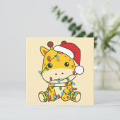 キリン冬の動物のホリデーキリン シーズンカード (スタンド正面)