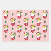 キリン冬の動物のホリデーキリン ラッピングペーパーシート (正面3)