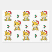 キリン冬の動物のホリデーキリン ラッピングペーパーシート (正面2)