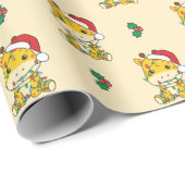 キリン冬の動物のホリデーキリン ラッピングペーパー (ロールコーナー)