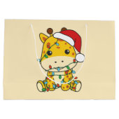 キリン冬の動物のホリデーキリン ラージペーパーバッグ (裏面)