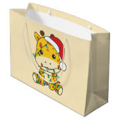キリン冬の動物のホリデーキリン ラージペーパーバッグ (裏面アングル)