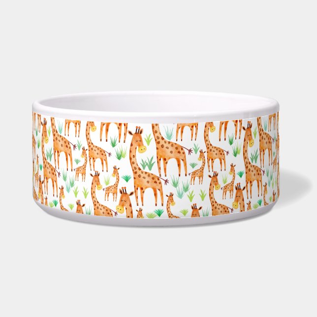 キリン動物の美しい水色 ボウル (正面)