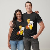 キリン動物キリンHuging Beer Graphic Desig Tシャツ (ユニセックス)