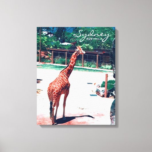 キリン動物シドニー・オーストラリア キャンバスプリント (正面)