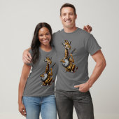 キリン動物ブルーグラスバンジョー奏者少年 Tシャツ (ユニセックス)