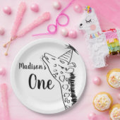 キリン動物園の動物の野生のジャングルドードル ペーパープレート (パーティー)