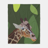 キリン動物 フリースブランケット (正面)