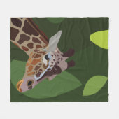 キリン動物 フリースブランケット (正面(横))