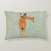 キリン及びオンドリの枕 アクセントクッション (正面)