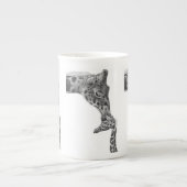 キリン及び子牛の専門のマグ ボーンチャイナマグカップ (正面)