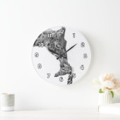 キリン及び子牛の柱時計 ラージ壁時計 (ホーム)