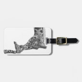 キリン及び子牛の荷物のラベル ラゲッジタグ (正面横)