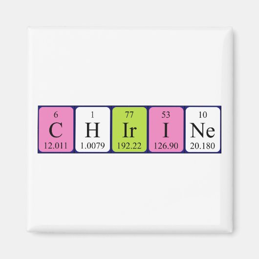 キリン周期表名磁石 マグネット (正面)