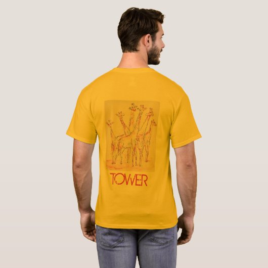 キリン塔(ポケットTシャツ) Tシャツ (裏面フル)