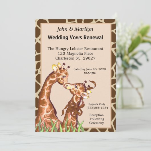 キリン夫婦結婚の更新願い 招待状 (スタンド正面)