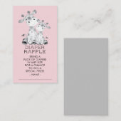 キリン女子ベビーシャワーオムツラッフルチケット エンクロージャーカード (正面/裏面)