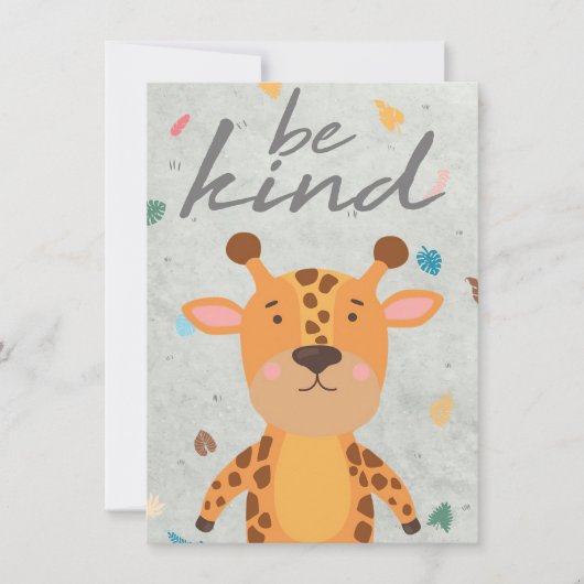 キリン好きはキリンに似ている サンキューカード (正面)