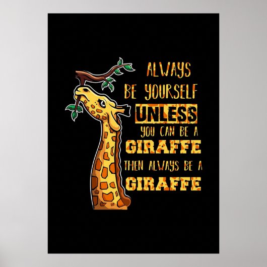 キリン好きキリンは常に自分自身である ポスター (正面)