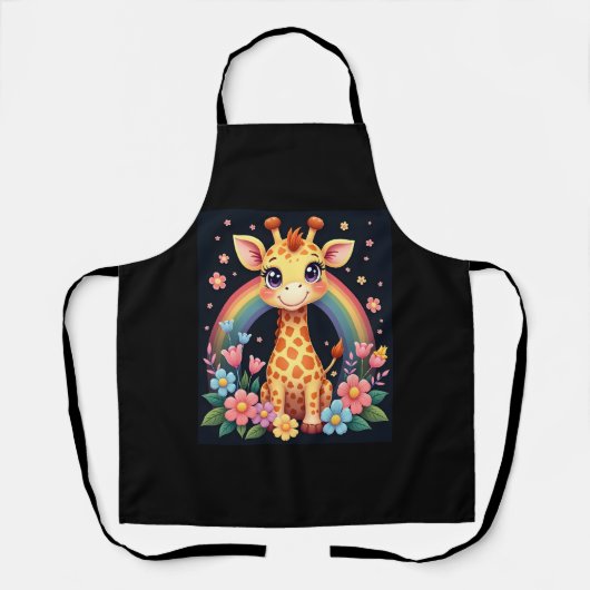 キリン好きTシャツ エプロン (正面)