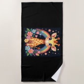 キリン好きTシャツ ビーチタオル (正面)