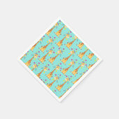 キリン子供の誕生日パーティーかわいい スタンダードカクテルナプキン (角)