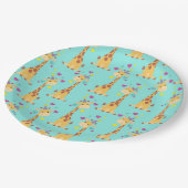 キリン子供の誕生日パーティーかわいい ペーパープレート (アングル)