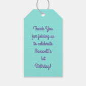 キリン子供の誕生日パーティーキュートサンキュー ギフトタグ (裏面)