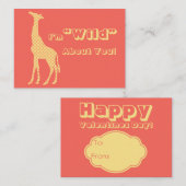 キリン学校キッズValentinesデイカード一括 ノートカード (正面/裏面)