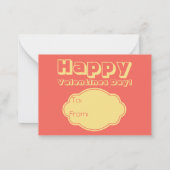 キリン学校キッズValentinesデイカード一括 ノートカード (裏面)