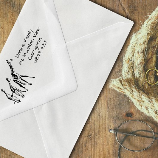 キリン家族の住所セルフインキングスタンプ セルフインキングスタンプ