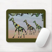 キリン家族の生息地 マウスパッド (マウス)