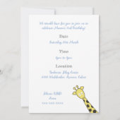 キリン家族の誕生日パーティー招待状 招待状 (裏面)