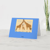 キリン家族 – 出産発表 案内状 (裏面)