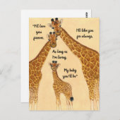 キリン家族 – 永遠にあなたを愛する ポストカード (正面/裏面)