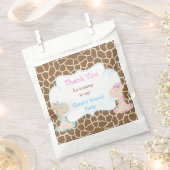 キリン少年と女の子ジェンダーのパーティー フェイバーバッグ (クリップ留めされた状態)