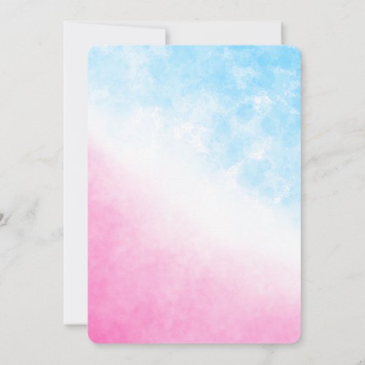 キリン性別パーティー女の子または男の子の招待状 招待状 (裏面)