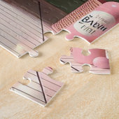 キリン恋しく思が泡風呂に入っている ジグソーパズル (側面)