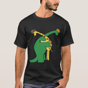 キリン恐竜が抱きしめ、Dino動物を愛サファリ Tシャツ